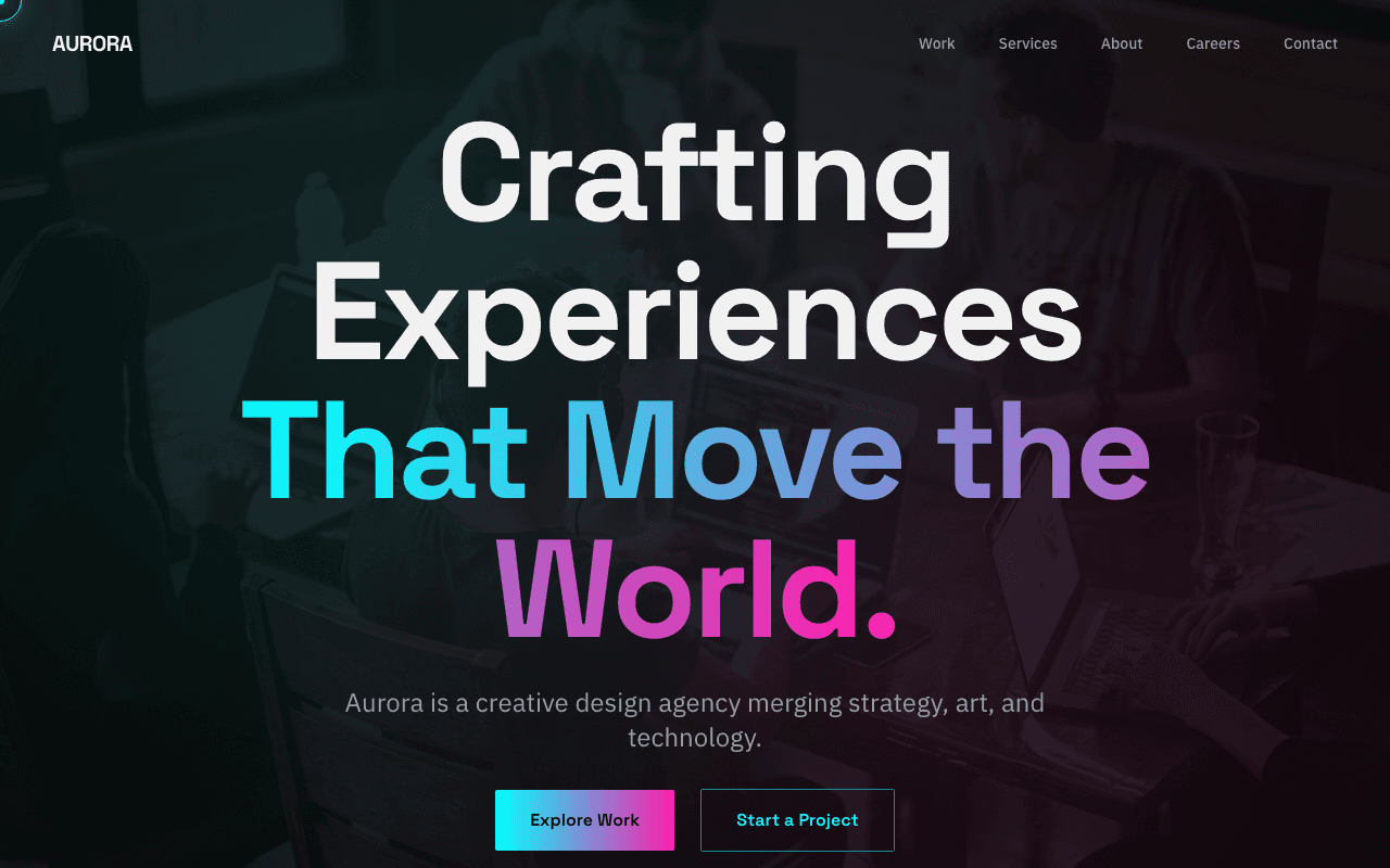Aurora Agency — screenshot